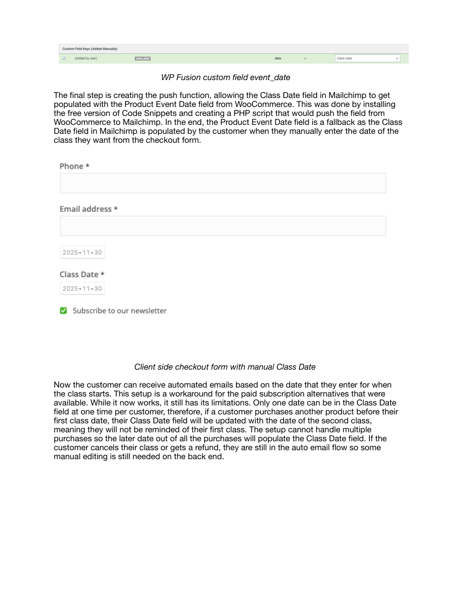 Rendered deliverable page showing final result and notes